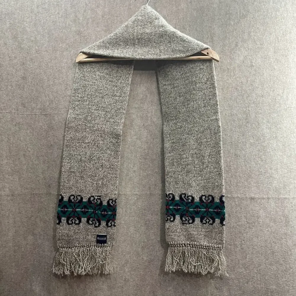 Lands‎ End Beige Nordic Wool Blend Knit Scarf